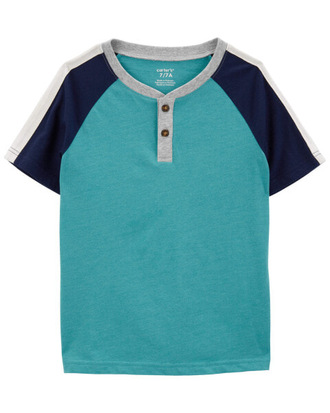 Kid Colorblock Henley Tee 6