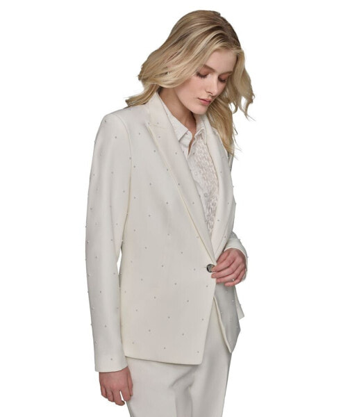 PARIS Women's Imitation-Pearl Blazer