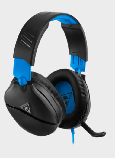 Turtle Beach Recon 70p Gaming Headset for PS5 - PS4 - Xbox - Switch PC - Black & Blue - Headset - Head-band - Gaming - Black - Blue - Binaural - Rotary