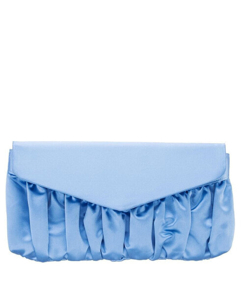 Salome Satin Pleated Clutch