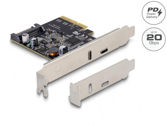 Delock 90074 - PCIe - SATA - USB 3.2 Gen 2 (3.1 Gen 2) - USB Type-C - Male - Full-height / Low-profile - PCIe 4.0 - SATA 15-pin