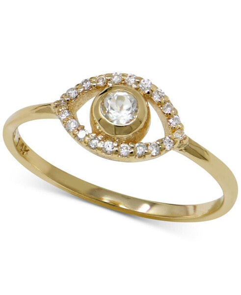 Diamond Evil Eye Ring (1/10 ct. t.w.) in 14k Gold
