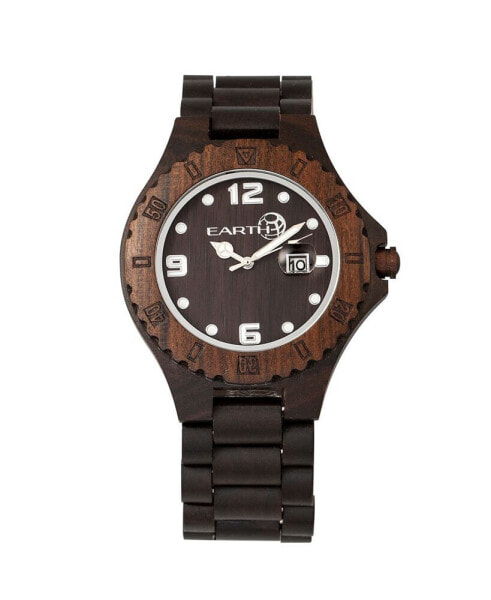 Raywood Wood Bracelet Watch W/Date Brown 47Mm