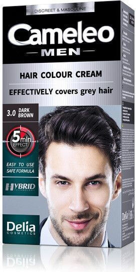 Delia Cosmetics Cameleo Men Hair Colour Cream farba do włosów 3.0 Dark Brown 30ml