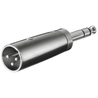 Аксессуар для аудиотехники Wentronic XLR Adapter - AUX Jack - 6.35 мм Stereo Male to XLR Male - XLR - 6.35 мм - Нержавеющая сталь