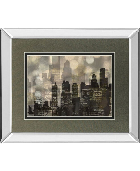 City Lights by Katrina Craven Mirror Framed Print Wall Art, 34" x 40"