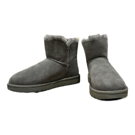 UGG Women's Water Resistant Warm Mini Bailey Button II Boots, 1016422 (Grey, 7)