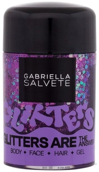 Gabriella Salvete Festival Glitters Are The Answer - Glitzergel für Gesicht, Körper und Haare Violet