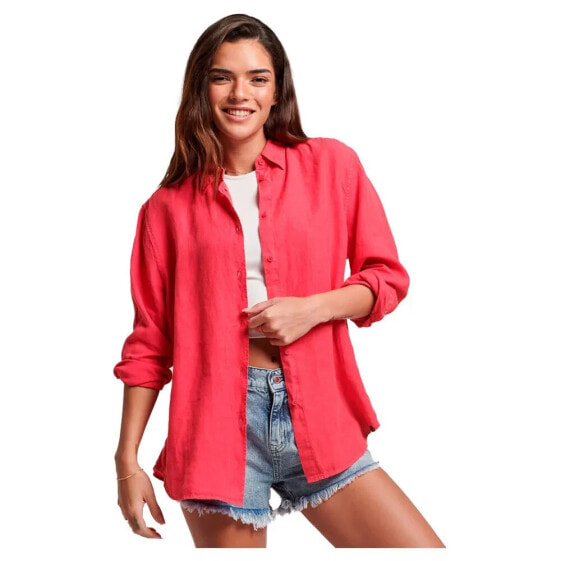 SUPERDRY Studios Casual Linen Long Sleeve Shirt