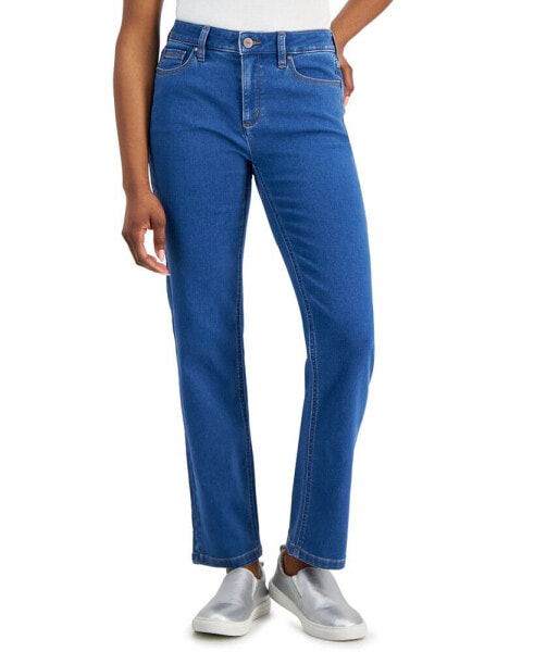 Petite Lexington Mid-Rise Straight-Leg Jeans