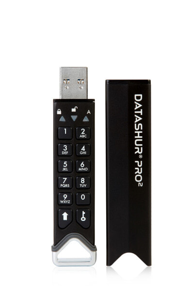 iStorage datAshur PRO2 8GB secure encrypted flash drive - IS-FL-DP2-256-8 - 8 GB - USB Type-A - 3.2 Gen 2 (3.1 Gen 2) - 130.3 MB/s - Sleeve - Black