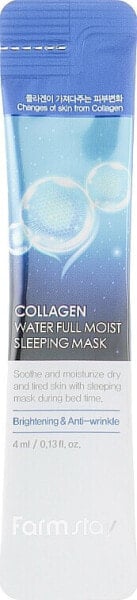 Feuchtigkeitsspendende Nachtmaske mit Kollagen - FarmStay Collagen Water Full Moist Sleeping Mask 4 ml