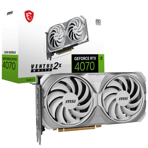 MSI GeForce RTX 4070 Ventus 2X White 12G OC, 12288 MB GDDR6X