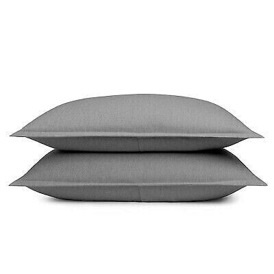 Flannel Sham Set, Charcoal Heather, King - Standard Textile Home