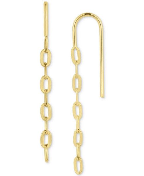 Polished Chain Link Threader Earrings, Created by Macy's