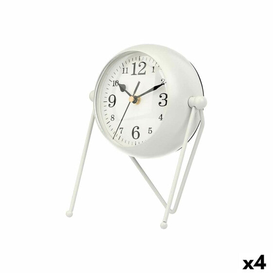 Настольные часы Белый Металл 18 x 21 x 12 cm (4 штук)
