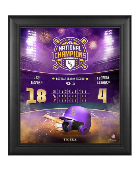 LSU Tigers 2023 College World Series Champions Framed 15" x 17" Collage