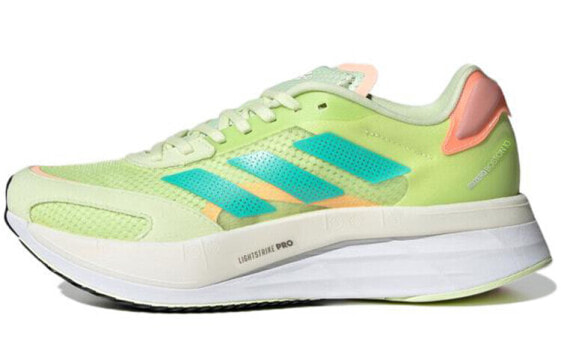 Кроссовки женские Adidas Adizero Boston 10 Беговые Желто-зеленые GY0906