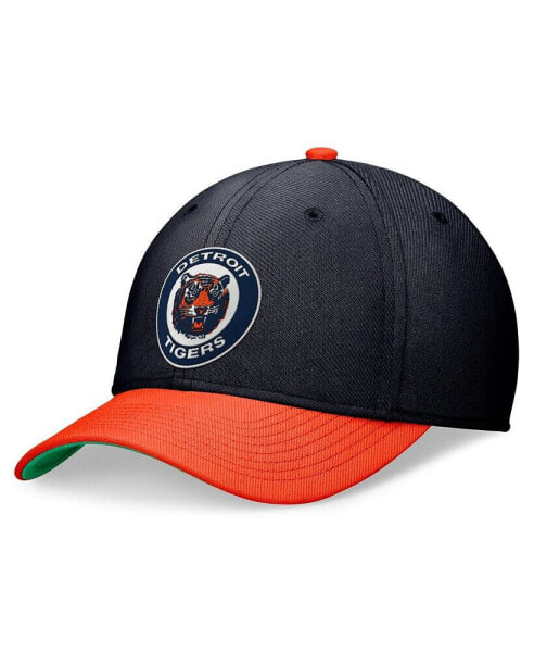 Men's Navy/Orange Detroit Tigers Cooperstown Collection Rewind Swooshflex Performance Hat