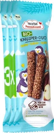 Kindersnack Pausenfreund Knusper-Duo, Hafer, Kakao, Apfel, ab 3 Jahren (3x23 g), 69 g