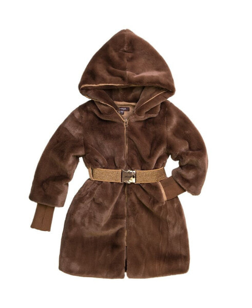 Child Georgia FW23 Oak Faux Fur Coat Girl