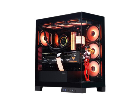 Sama Neview 2351 Black Dual USB3.0 and Type C Tempered Glass ATX Mid Tower Gamin