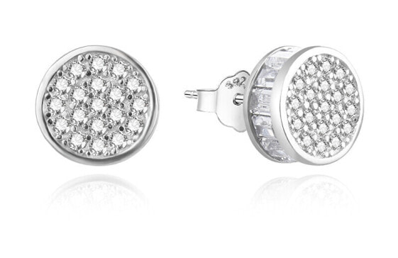 Sparkling silver earrings with zircons AGUP3492