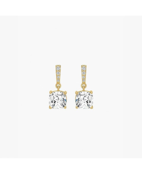 Audrey Square Crystal Dangling Earrings