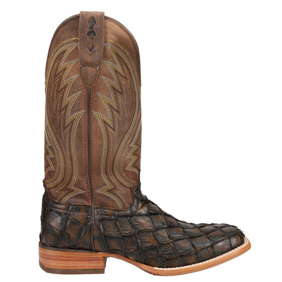 Durango Exotic Pirarucu Western Square Toe Cowboy Mens Brown Casual Boots DDB03