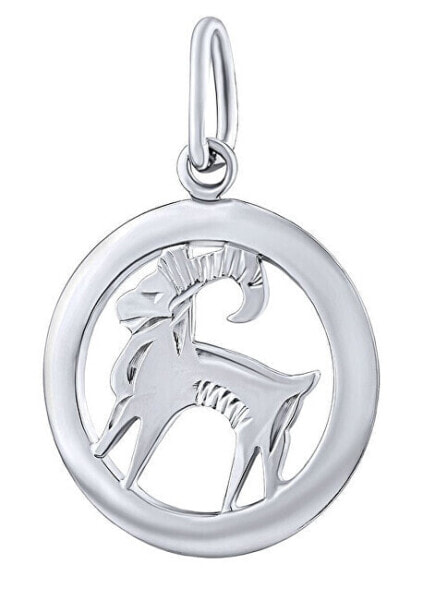 Silver pendant zodiac sign Capricorn - round SILVEGOB10283S01
