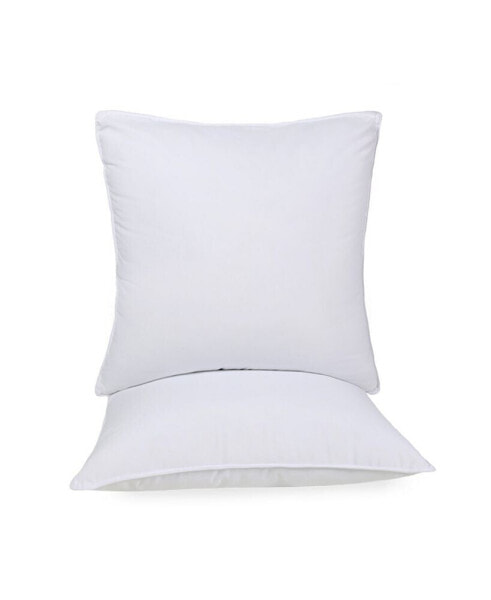Microfiber Square Down Alternative 2-Pack Pillows, 18" x 18"