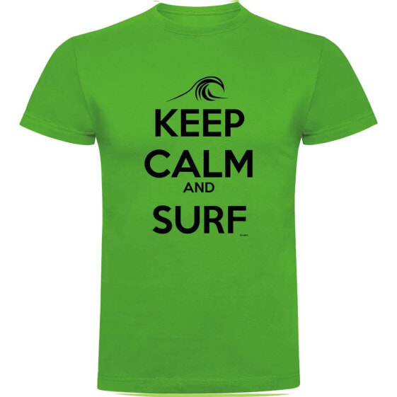 KRUSKIS Keep Calm and Surf Short Sleeve T-shirt short sleeve T-shirt