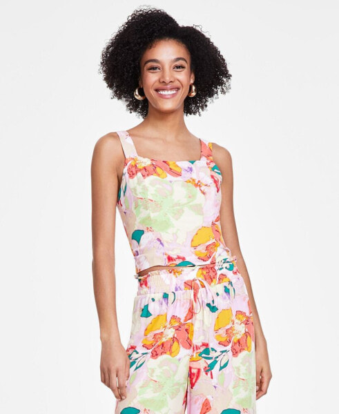 Women's Floral-Print Square-Neck Tank Top, Created for Macy's