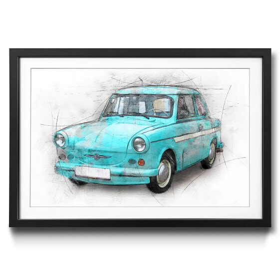 Gerahmtes Bild Old Trabant