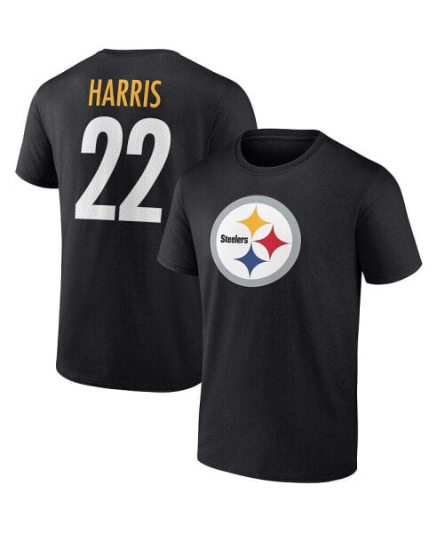 Men's Najee Harris Black Pittsburgh Steelers Player Icon T-shirt