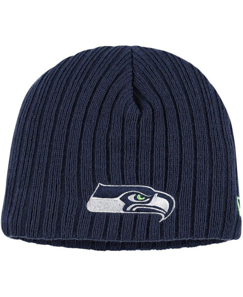 Infant Boys and Girls College Navy Seattle Seahawks Mini Fan Beanie