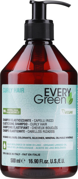 Shampoo für lockiges Haar - EveryGreen Curly Elasticising Shampoo 500 ml