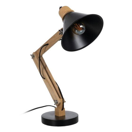 Настольная лампа Чёрный Натуральный Деревянный Железо 60 W 220-240 V 39 x 19 x 55 cm