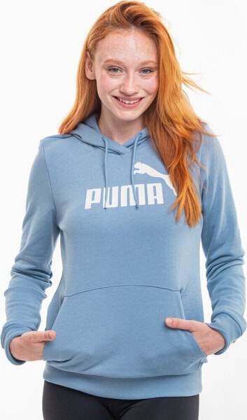 Puma Bluza damska Puma ESS Logo Hoodie niebieska 586797 20 L