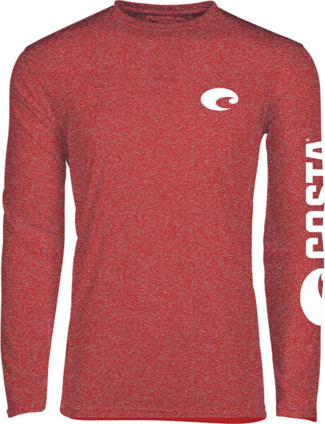 40% Off Costa Del Mar Long Sleeve Technical Crew Catonic Tee - UPF 50 - Red