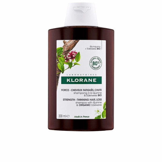 Klorane Strength Tired Hair & Fall Shampoo Укрепляющий и стимулирующий рост волос шампунь с хинином 200 мл