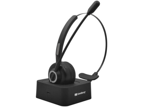 SANDBERG Bluetooth Office Headset Pro - Kopfhörer - Kopfband - Büro/Callcenter - Schwarz - Monophon - Kabellos