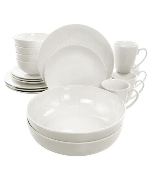 Laura 32 Piece Porcelain Dinnerware Set with 2 Serving Bowls