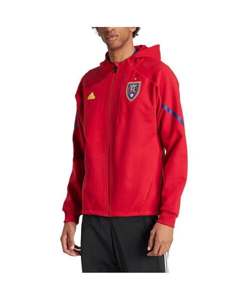 Men's Red Real Salt Lake 2024 Anthem Travel Raglan Sleeve Full-Zip Jacket