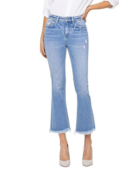 Women's High Rise Cropped Kick Flare Jeans
