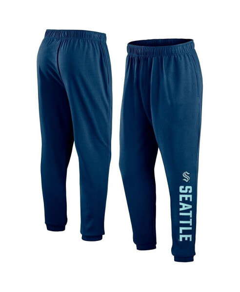 Брюки мужские Fanatics Deep Sea Blue Seattle Kraken Chop Block-флис Sweatpants