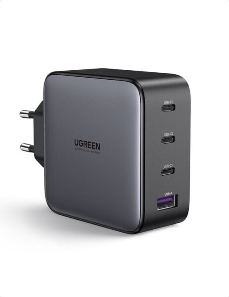 Ugreen Nexode 100W GaN USB-C USB-A Charger - Indoor - AC - 20 V - Black