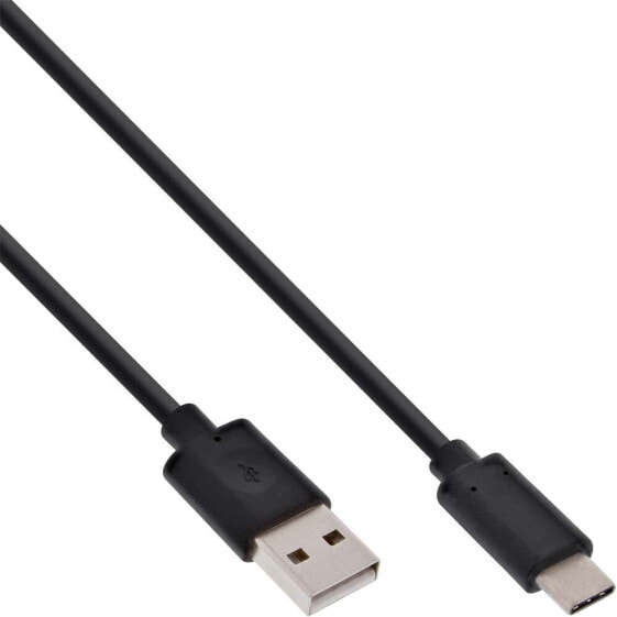 InLine USB 2.0 Cable - USB-C male / USB-A male - black - 2m