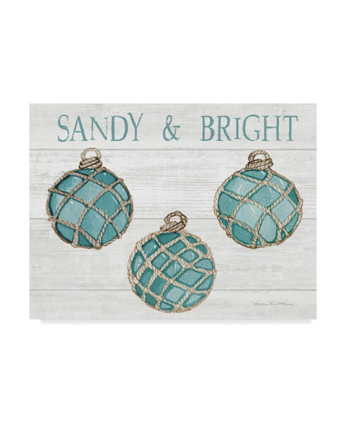 Kathleen Parr Mckenna Coastal Holiday Ornament VIII Sandy and Bright Canvas Art - 20" x 25"