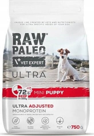 VetExpert VetExpert Raw Paleo Ultra Wołowina Mini Puppy 750g